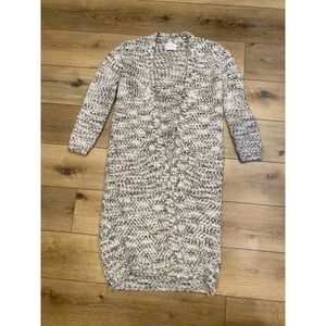LUSH size small duster cardigan sweater - black, grey, white multicolor